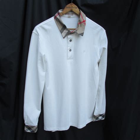 burberry brit long sleeve men|Burberry white long sleeve shirt.